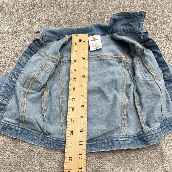 Disney Junior Mickey Minnie Mouse Denim Jacket Infant 18M Blue Graphic Casual - Picture 8 of 9